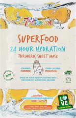 Маска тканевая с куркумой Superfood 24H Hydration Turmeric Sheet Mask 7th Heaven 16 г