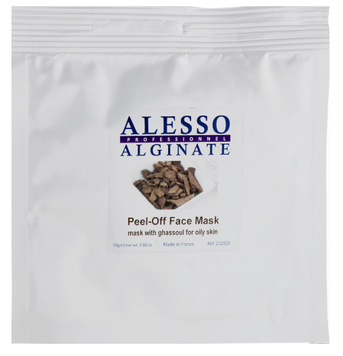 Маска&nbsp;альгінатна&nbsp;Professionnel Alginate Peel-Off Face Mask With Ghassoul For Oily Skin&nbsp;ALESSO 25 г