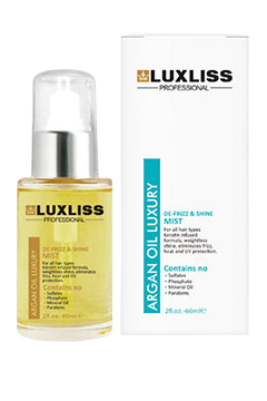 Аргановый спрей для волос Luxliss De-Frizz & Shine Mist 60 мл