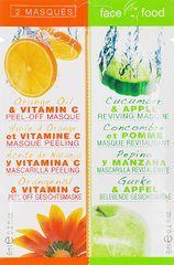 Маска-пленка Face Food Orange & Vitamin C Cucumber & Apple 7th Heaven 2*6 мл