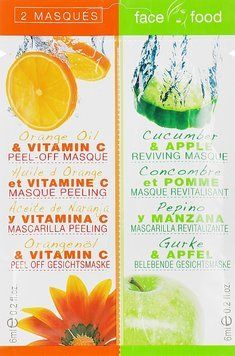Маска-плівка Face Food Orange & Vitamin C Cucumber & Apple 7th Heaven 2*6 мл
