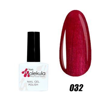 Гель-лак №32 червоний перламутр Nails Molekula 11 мл