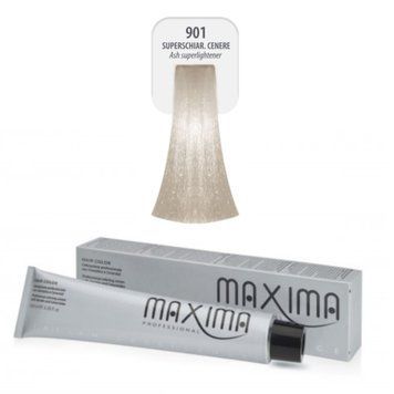 Крем-фарба для волосся Maxima Professional з кератином та керамідами 901 - дуже світлий попелястий блонд 100 мл