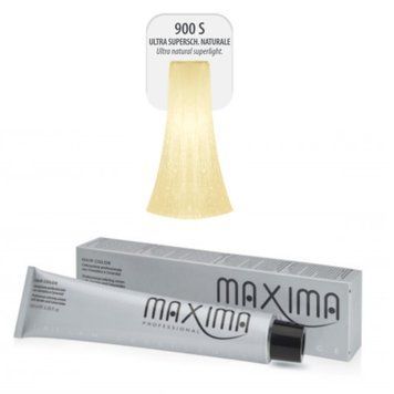 Крем-фарба для волосся Maxima Professional з кератином та керамідами 900s - ультраяскравий натуральний блондин 100 мл
