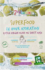 Маска тканинна з оливковою олією Superfood 24H Hydration Extra Virgin Olive Oil Sheet Mask 7th Heaven