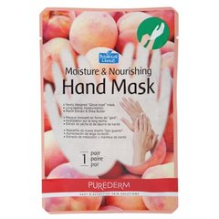 Маска-перчатки для рук увлажняющая и питательная на основе персика Moisture & Nourishing Hand Mask Purederm 26 г