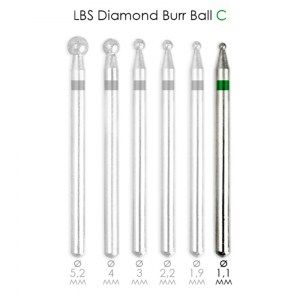 Фреза алмазная Diamond Burr Ball C d=1,1мм LBS