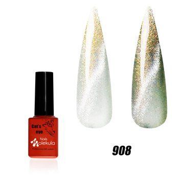 Гель-лак Котяче око 9D №908 кварцовий Nails Molekula 6 мл