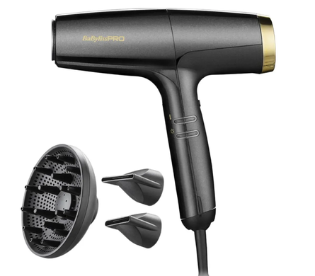 Фен для волосся BaByliss PRO BAB8550E Falco Grey&Gold