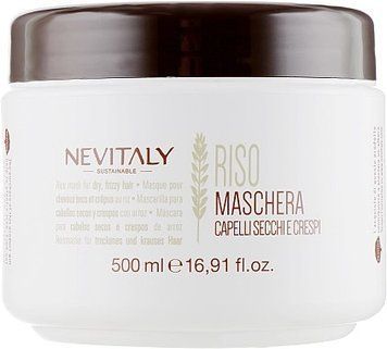Маска з рисом для сухого і кучерявого волосся Nevitaly 500 мл