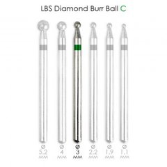 Фреза алмазна Diamond Burr Ball C d = 3 мм LBS