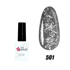 Гель-лак Diamond №501 срібне мерехтіння Nails Molekula 6 мл