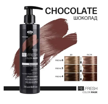Маска тонуюча безаміачна Lisap Refresh Chocolate шоколад 250 мл