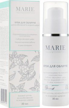 Крем для обличчя для комбінованої і жирної шкіри Marie Fresh Cosmetics Face Cream 30 мл