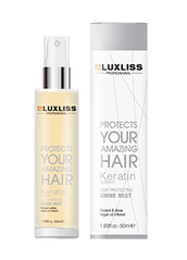 Кератиновий спрей блиск для волосся Luxliss Keratin Heat Protecting Shine Mist 50мл