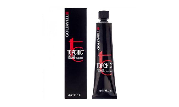 Стійка професійна фарба для волосся Goldwell Topchic Hair Color Coloration 12BS - Ультраблонд коричневий сріблястий 60 мл