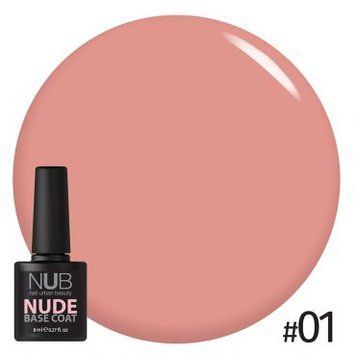 Каучукова основа під гель-лак 01 Base Coat NUDE NUB 8 мл