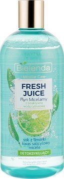 Мицеллярная жидкость для лица детокс лайм Fresh Juice Bielenda 500 мл
