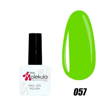 Гель-лак №57 салатовый неон Nails Molekula 11 мл