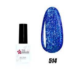 Гель-лак Diamond №514 синій Nails Molekula 6 мл