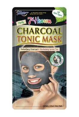 Тканинна маска для обличчя "Деревне вугілля" 7th Heaven Charcoal Tonic Sheet Mask 23 г