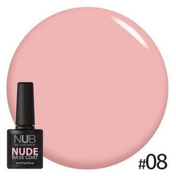 Каучукова основа під гель-лак 08 Base Coat NUDE NUB 8 мл