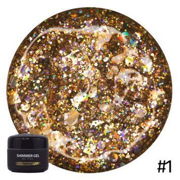 Гель для дизайну Shimer Gel 01 золото NUB 5 г