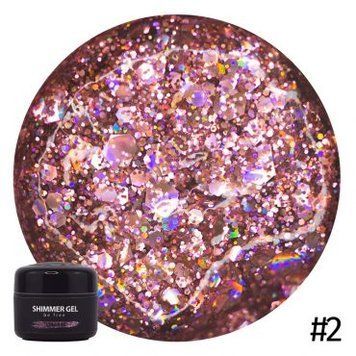 Гель для дизайну Shimer Gel 02 рожевий NUB 5 г