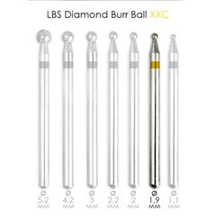 Фреза алмазна Diamond Burr Ball XXC d = 1,9мм LBS
