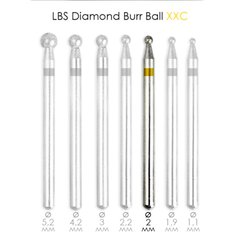 Фреза алмазна Diamond Burr Ball XXC d = 2 мм LBS