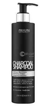 Шампунь Professional Charcoal Illuminating Shampoo Maxima для надання холодних відтінків світлому волоссю, з активованим вугіллям 250 мл
