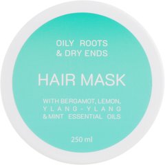 Маска для жирних коренів і сухих кінчиків волосся Looky Look Hair Mask Oily Roots And Dry Ends 250 мл
