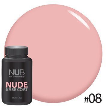 Каучукова основа під гель-лак 08 Base Coat NUDE NUB 30 мл
