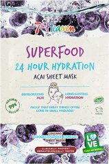 Маска тканевая с ягодами асаи Superfood 24H Hydration Acai Sheet Mask 7th Heaven 16 г