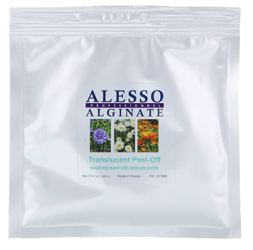 Маска&nbsp;альгінатна&nbsp;напівпрозора&nbsp;для&nbsp;чутливої&nbsp;шкіри&nbsp;заспокійлива&nbsp;Professionnel Translucent Alginate Peel-Off Face Mask With Delicate Petal&nbsp;ALESSO 40 г