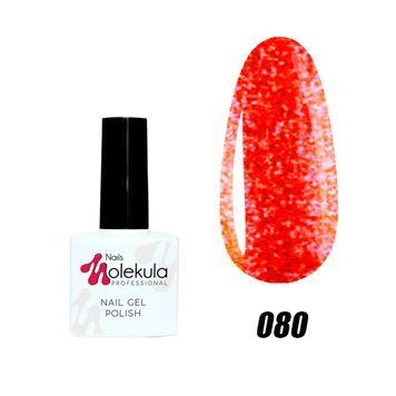 Гель-лак №80 хамелеон з рожевим відливом Nails Molekula 11 мл