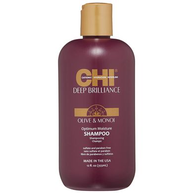 Увлажняющий шампунь для поврежденных волос CHI Deep Brilliance Olive&Monoi Optimum Moisture Shampo 355 мл
