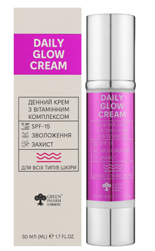 Денний крем з вітамінним комплексом Green Pharm Cosmetic Daily Glow Cream SPF15 50 мл