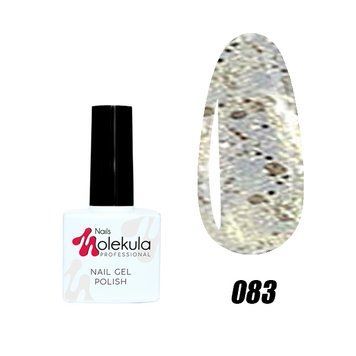 Гель-лак №83 срібний глітер Nails Molekula 11 мл
